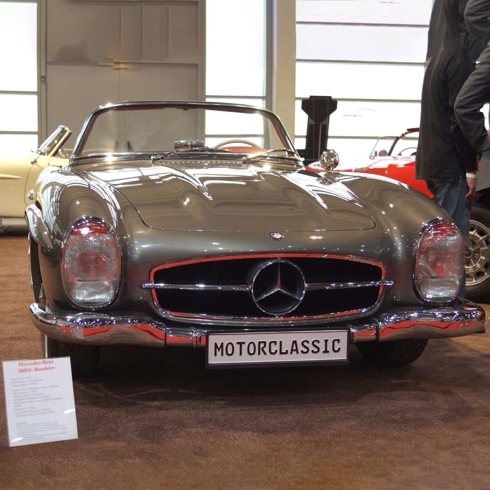 The Mercedes-Benz 300 SL Roadster at an exhibition