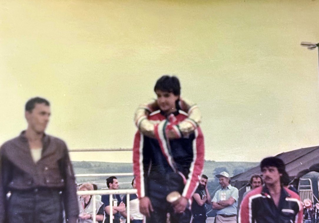 Zsolt on the podium